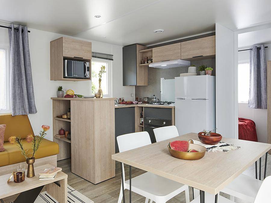 Camping Ushuaïa Villages La Maïade - Mobilheim 4 personen - Premium - 32m² - 2 Schlafzimmer in Mimizan, Côte d’Argent