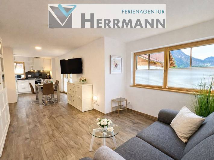 Ferienwohnung für 2 Personen, mit Balkon und Ausblick bei Neuschwanstein