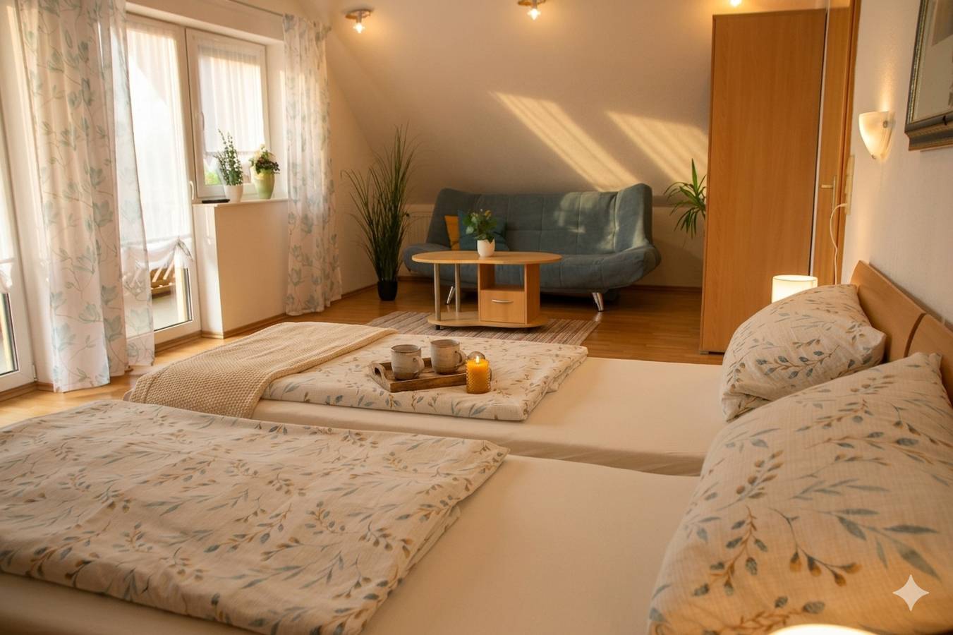 Haus Ziegler - Ferienwohnung (120qm) mit Balkon und Wlan in Kolitzheim, Fränkisches Weinland