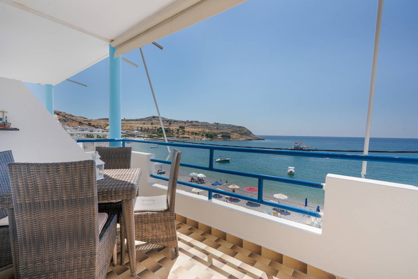 Ganze Wohnung, Apartment „Dorothy's Seaview“ mit Meerblick und Wlan in Charaki, Rhodos