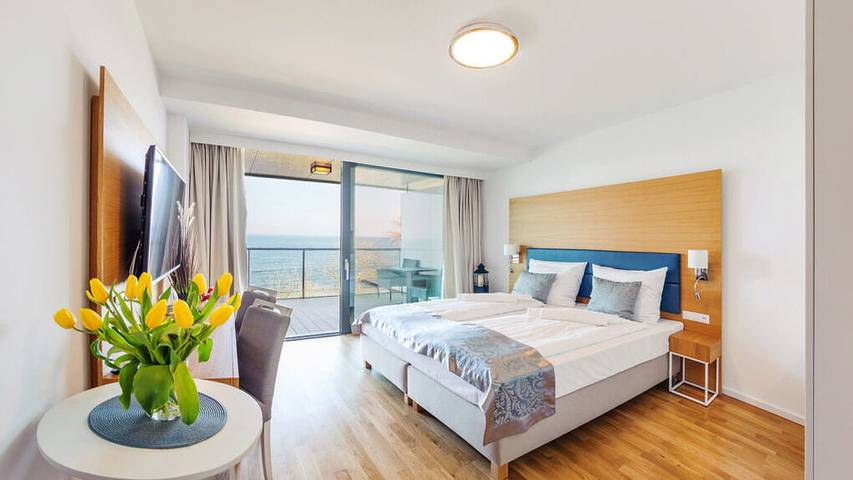 Ferienwohnung für 2 Personen, mit Balkon und Whirlpool sowie Sauna