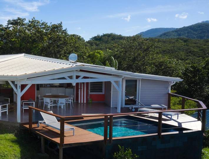 Villa pour 7 personnes, avec jardin ainsi que piscine et vue, animaux acceptés à Deshaies - 2