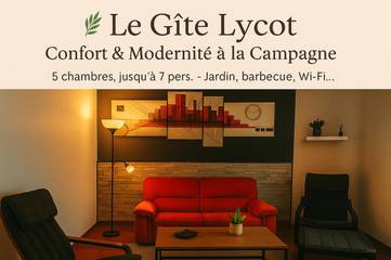 Location de vacances pour 7 personnes, avec jardin et vue, animaux acceptés dans Dompierre-Becquincourt