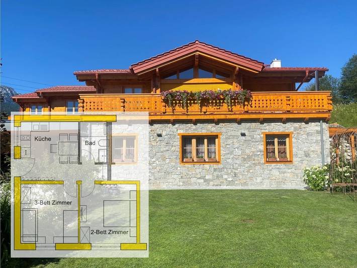 Ferienwohnung für 5 Personen, mit Garten in Haus