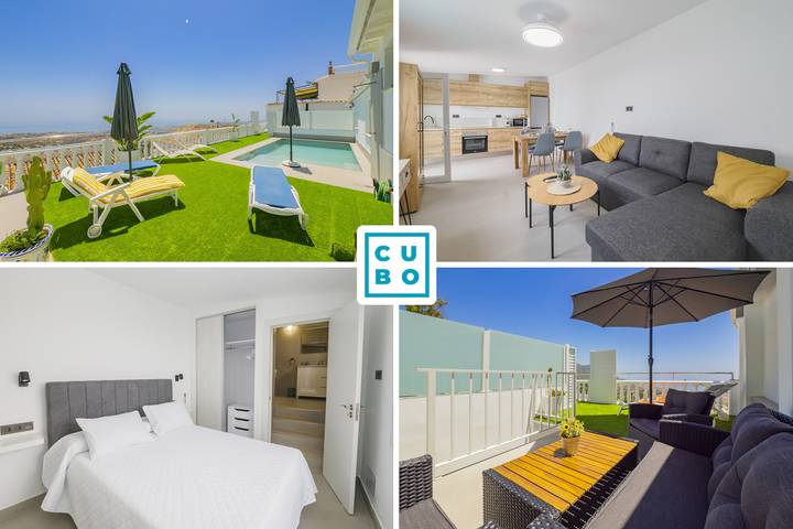 Apartment for 4 people, with ocean view and terrace in Mijas Pueblo