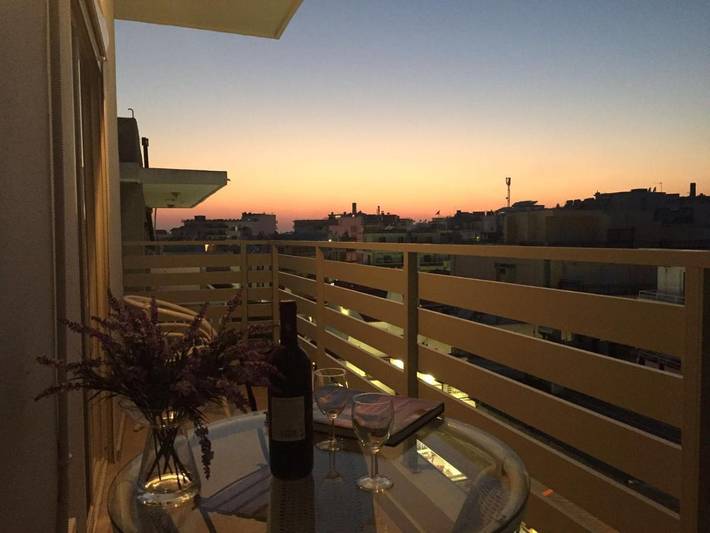 Vakantieappartement voor 2 personen, met uitzicht en balkon in Rhodos Stad