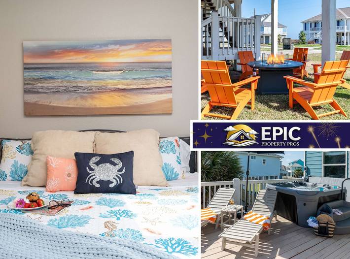 Vacation rental for 19 people, with balcony and lake view as well as yard, kid friendly in Bolivar Peninsula