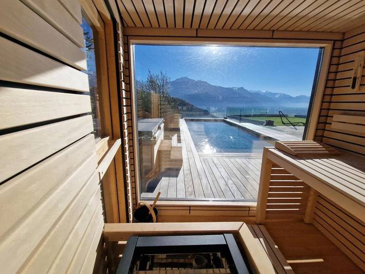 Gîte pour 2 personnes, avec jardin et piscine ainsi que sauna et jacuzzi à Savièse - 2