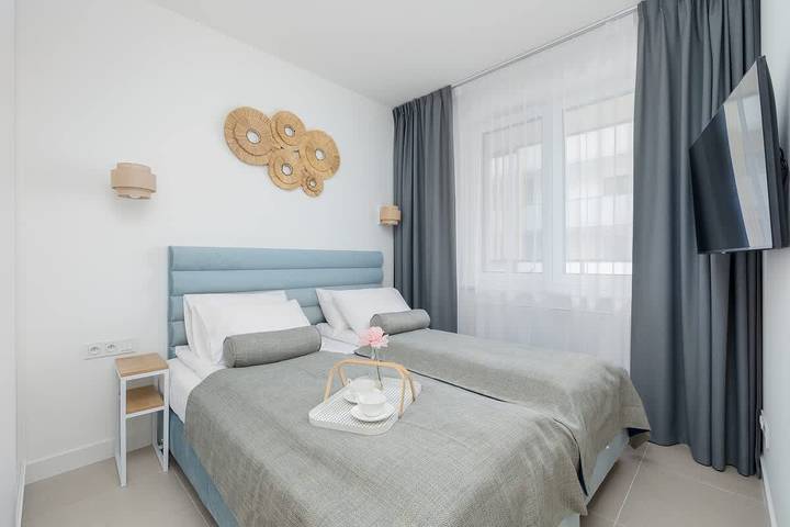 Ganze Wohnung, Comfortable Apartment in Däbki | Balcony, Parking, Close to Sea in Dąbki, Powiat Sławieński
