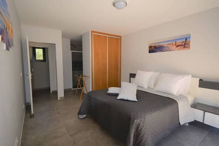 Villa mit Schwimmspa, 5 Min vom Zentrum, 4 Suiten, Klima, Haustiere erlaubt, privater Parkplatz in Ruoms, Ardèche
