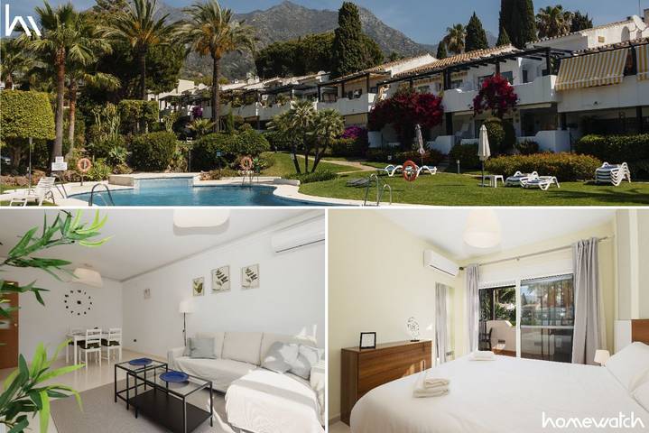 Apartamento de vacaciones para 4 personas, con balcón/terraza y piscina en Marbella