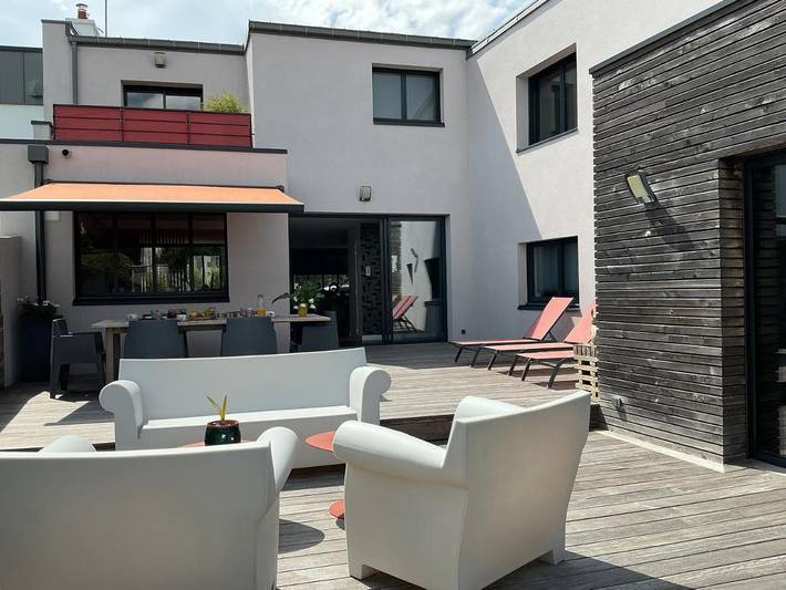 Chambre d’hôte pour 2 personnes, avec Terrasse ainsi que Jardin et Vue à Larmor-Plage