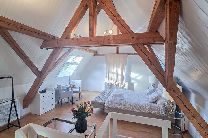 Ganze Wohnung, Geräumige Duplex-Wohnung mit fantastischem Seeblick nur 5 Minuten von Zürich in Zollikon Dorf, Zollikon