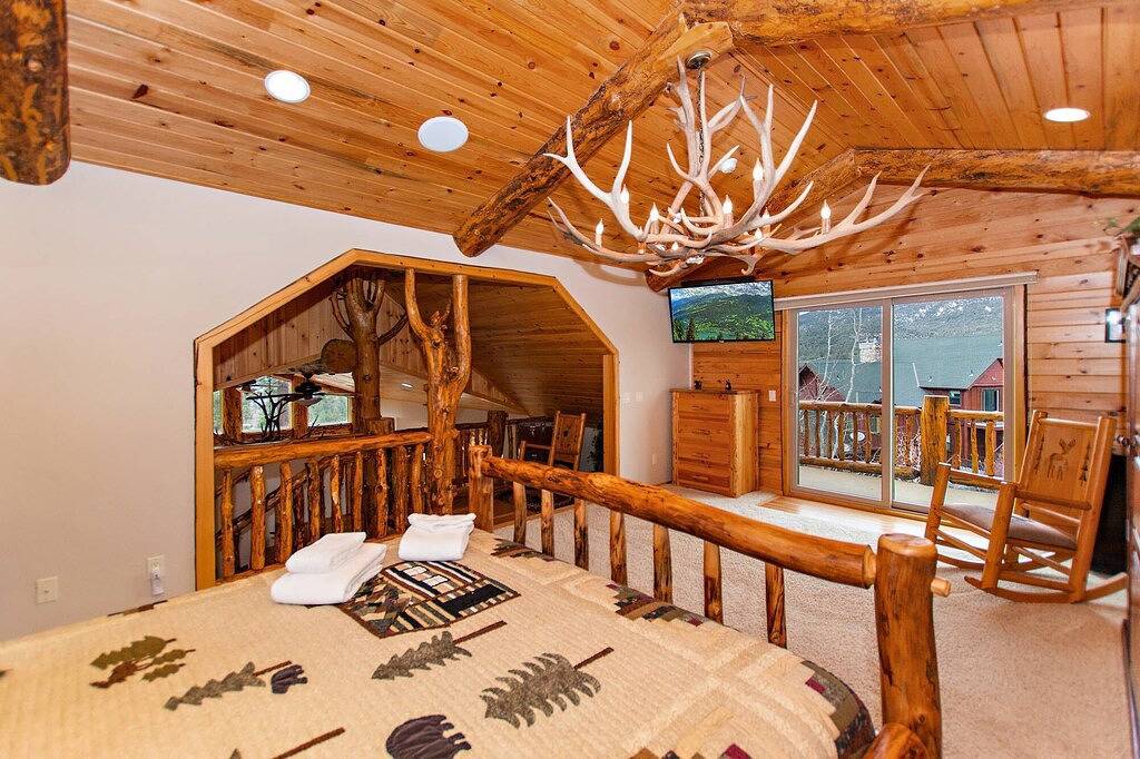 Log Styling with Spectacular Lake Views! Hot Tub! Wall to Wall Game Room! in Big Bear Lake, San Bernardino County