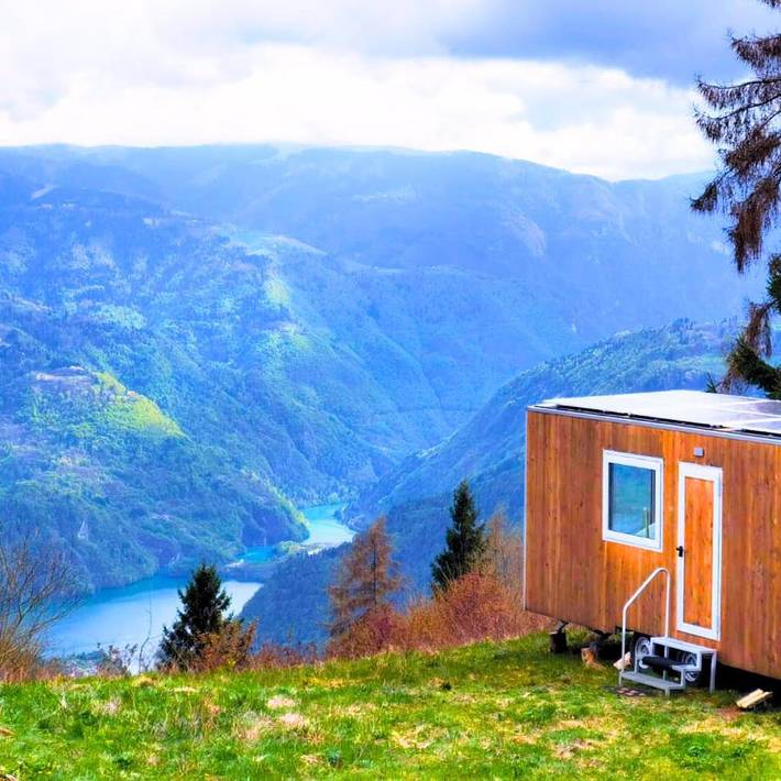 Camping voor 2 personen, met uitzicht en tuin in de Dolomieten
