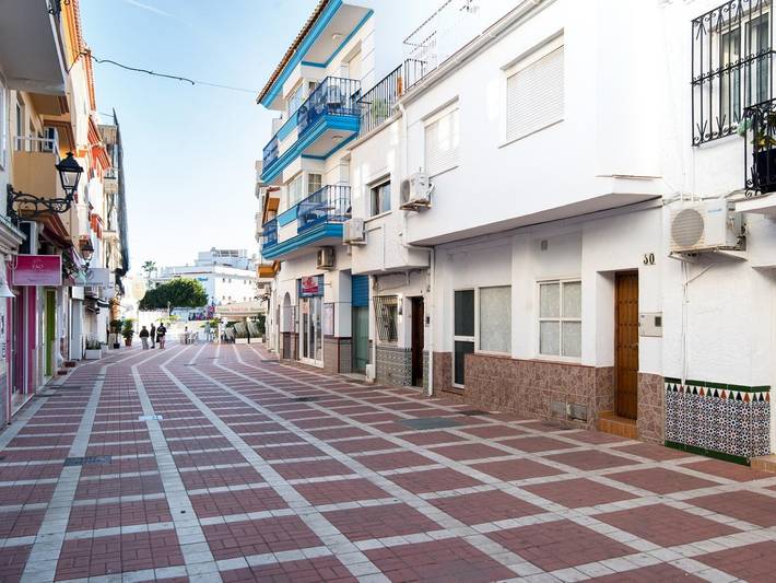 Typical fishermen’s house on La Carihuela beach in La Carihuela, Torremolinos
