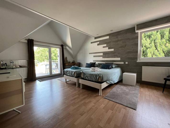 Appartement de vacances pour 2 personnes, avec Balcon et Terrasse ainsi que Jardin et Piscine