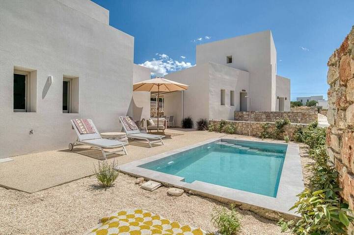 Villa für 4 Personen, mit Balkon und Garten in Aliki