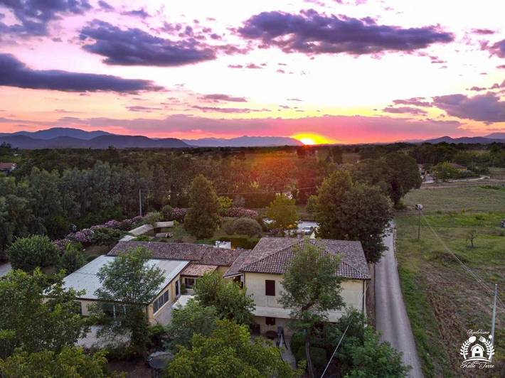 Chambre d’hôtes pour 4 personnes, avec Terrasse ainsi que Jardin et Vue à Castrocielo