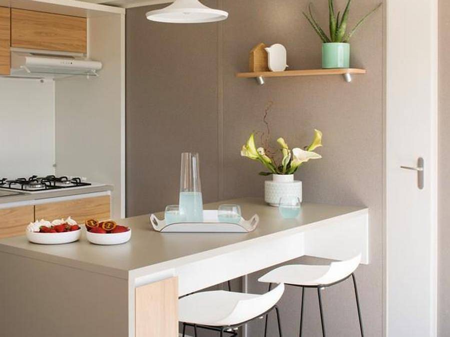 Camping les Cigales - Mobilheim 6 personen - Lodge Premium 2 Zimmer 4/6 P in Pézenas, Côte d'Améthyste