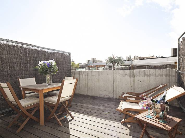 Loft voor 6 personen, met balkon, kindvriendelijk in Barcelona