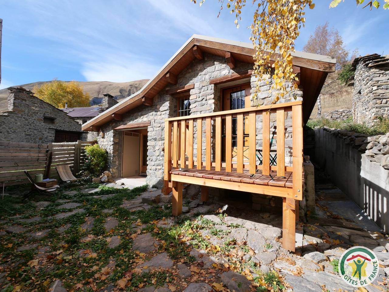 Gîte voor 2 personen met terras in Les Hieres, La Grave