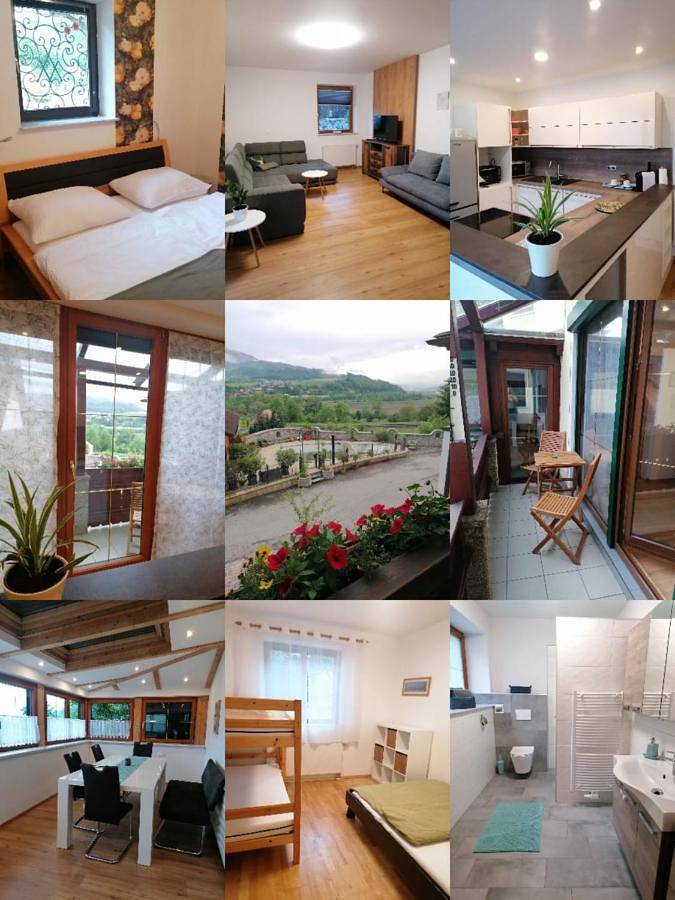 Ferienwohnung für 5 Personen, mit Balkon und Whirlpool sowie Terrasse und Garten