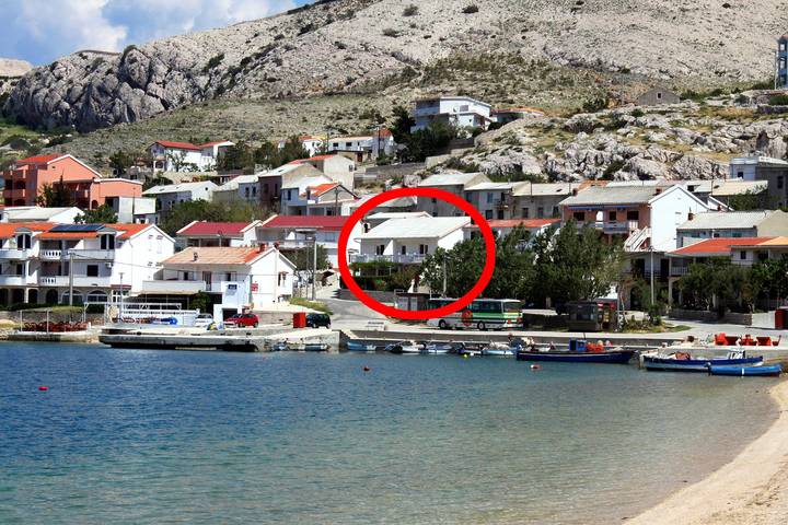 Appartement entier, Appartement de deux chambres avec la terrasse et la vue sur le mer Metajna, Pag A-6498-b in Metajna, Pag