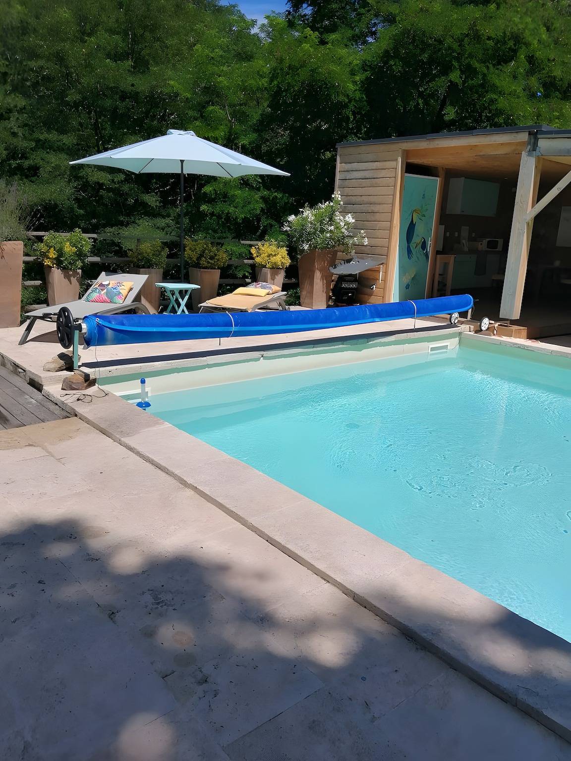 Ganze Wohnung, Gîte La Fontaine de Gadilhe – Gemütliches Ferienhaus mit Sauna und beheiztem Pool in Saint-Paul-le-Jeune, Cevennen
