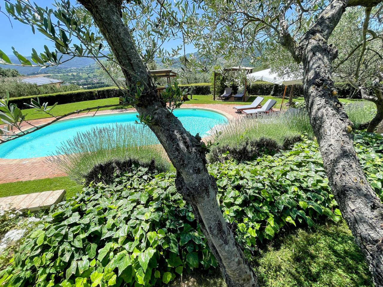 Spoleto Tranquilita tiene capacidad para 16 personas con Wifi, piscina, estudio de yoga, jardines y vistas. in Spoleto, Provincia de Perugia