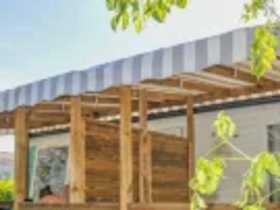 Camping Le Beaulieu - Mobile home 2 persons - Eco Mitoyen (adjoining another rental property) in Puilboreau, La Rochelle region