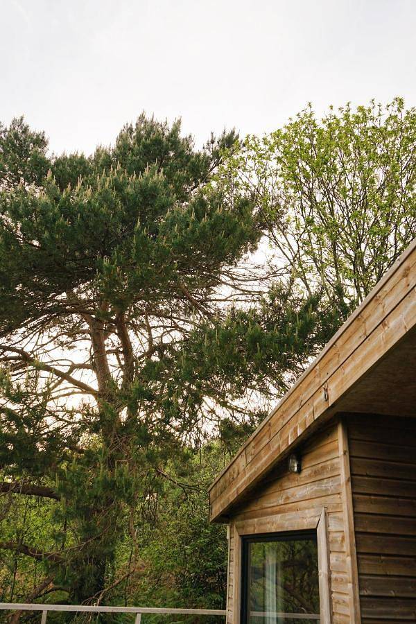 Lodge für 4 Personen, mit Terrasse und Whirlpool sowie Garten und Ausblick