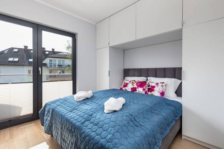 Ganze Wohnung, Comfortable Apartment with Sauna | Balcony | 550 m to the Beach in Międzywodzie, Baltic Sea Pomerania