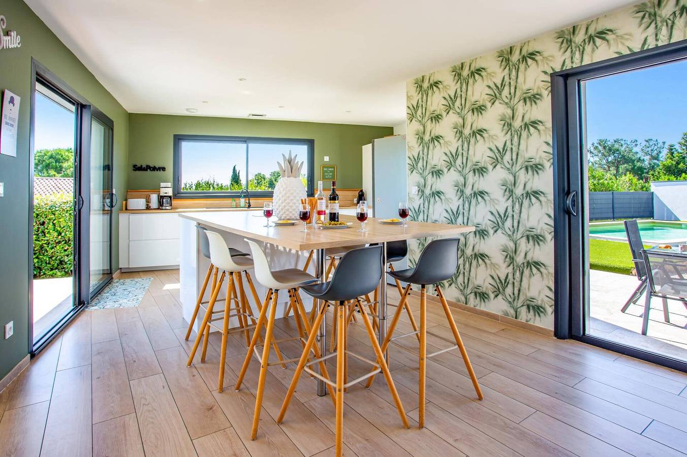 Villa für 8 Personen mit Garten in Tourbes, Côte d'Améthyste