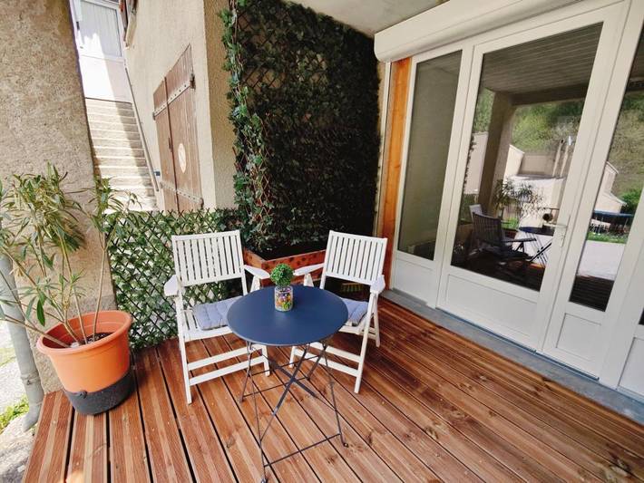 Appartement de vacances pour 2 personnes, avec Terrasse ainsi que Jardin et Vue