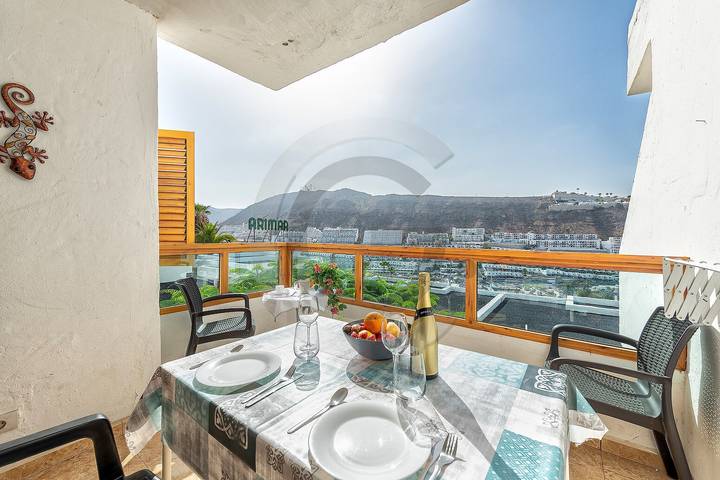 Appartamento per 3 persone, con piscina per bambini e balcone, con animali domestici a Puerto Rico (Gran Canaria)