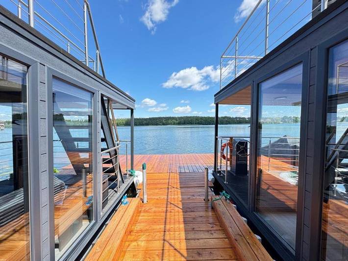 Boot für 6 Personen, mit Terrasse und Seeblick sowie Ausblick in Polen - 2