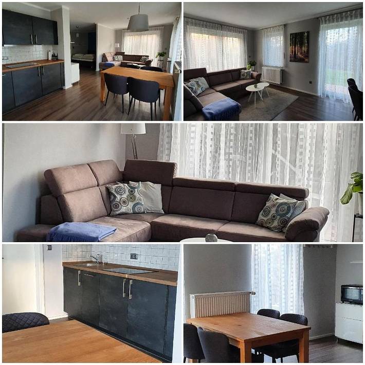 Ferienwohnung für 3 Personen, mit Balkon und Terrasse sowie Garten und Ausblick