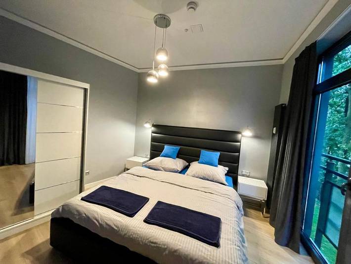 Apartament wakacyjny dla 2 osób, z ogród i widok oraz sauna i widok na jezioro w Serock