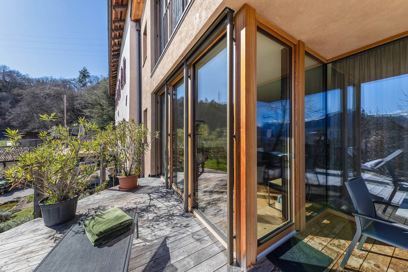 Ganze Wohnung, Ferienwohnung 'Firmelein Erdgeschoss' mit Bergblick, privater Terrasse und Wlan in Missian, Eppan an der Weinstraße