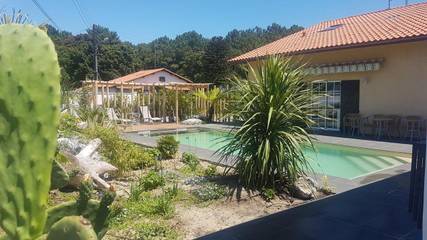 Maison d’hôte pour 3 personnes, avec vue ainsi que piscine et jardin, adapté aux familles à Labenne