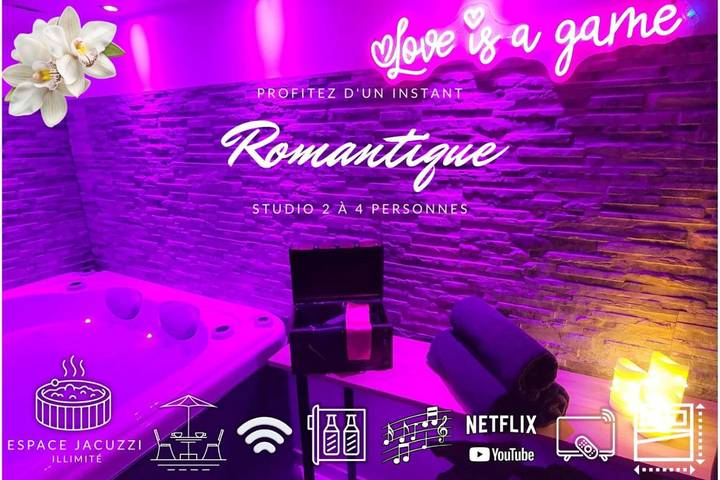 Appartement de vacances pour 2 personnes, avec Jacuzzi ainsi que Terrasse et Jardin