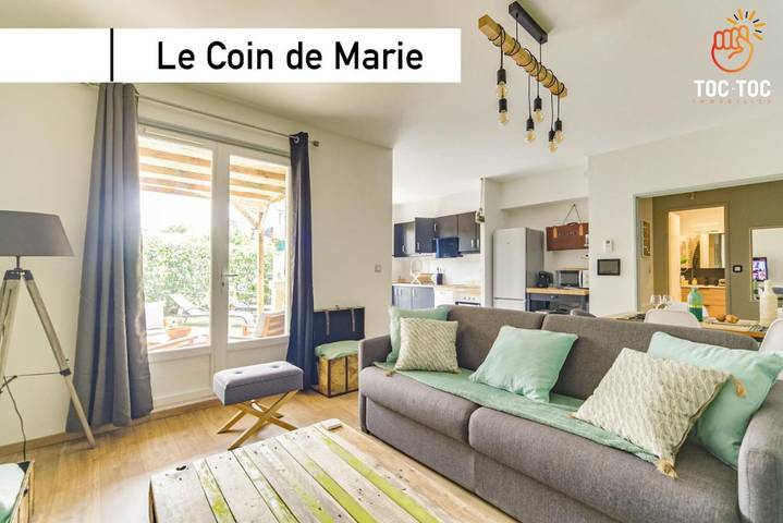 Appartement de vacances pour 5 personnes, avec Terrasse ainsi que Jardin et Vue