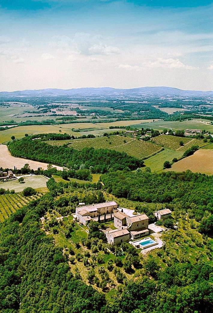 Villa pour 18 personnes, avec piscine ainsi que vue et jardin, animaux acceptés à Monteriggioni - 4