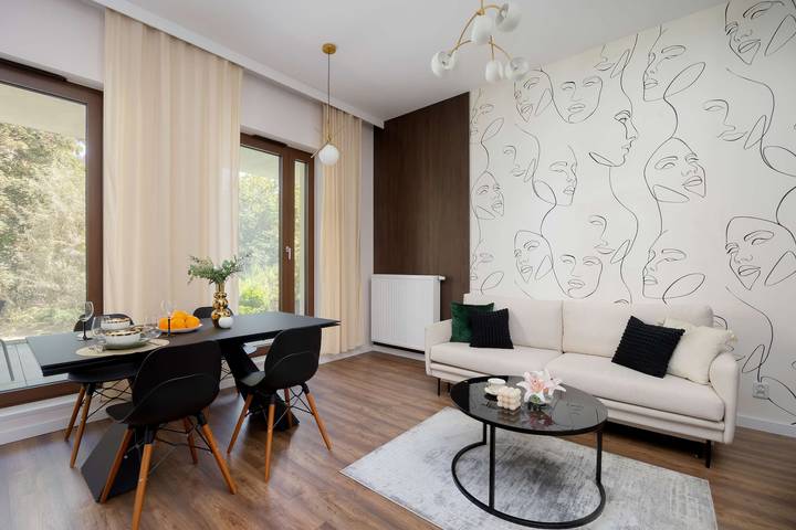 Studio dla 2 osób, z balkon/ taras, zwierzęta dozwolone w Łódź