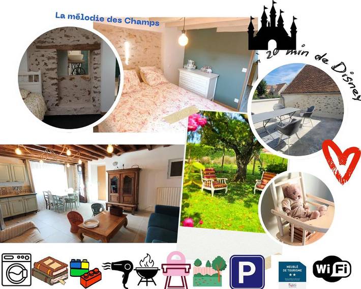 Location de vacances pour 8 personnes, avec vue et jardin à Guérard (Seine-et-Marne)