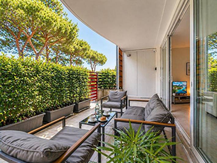 Ferienwohnung für 5 Personen, mit Balkon und Terrasse sowie Garten in Eraclea Mare