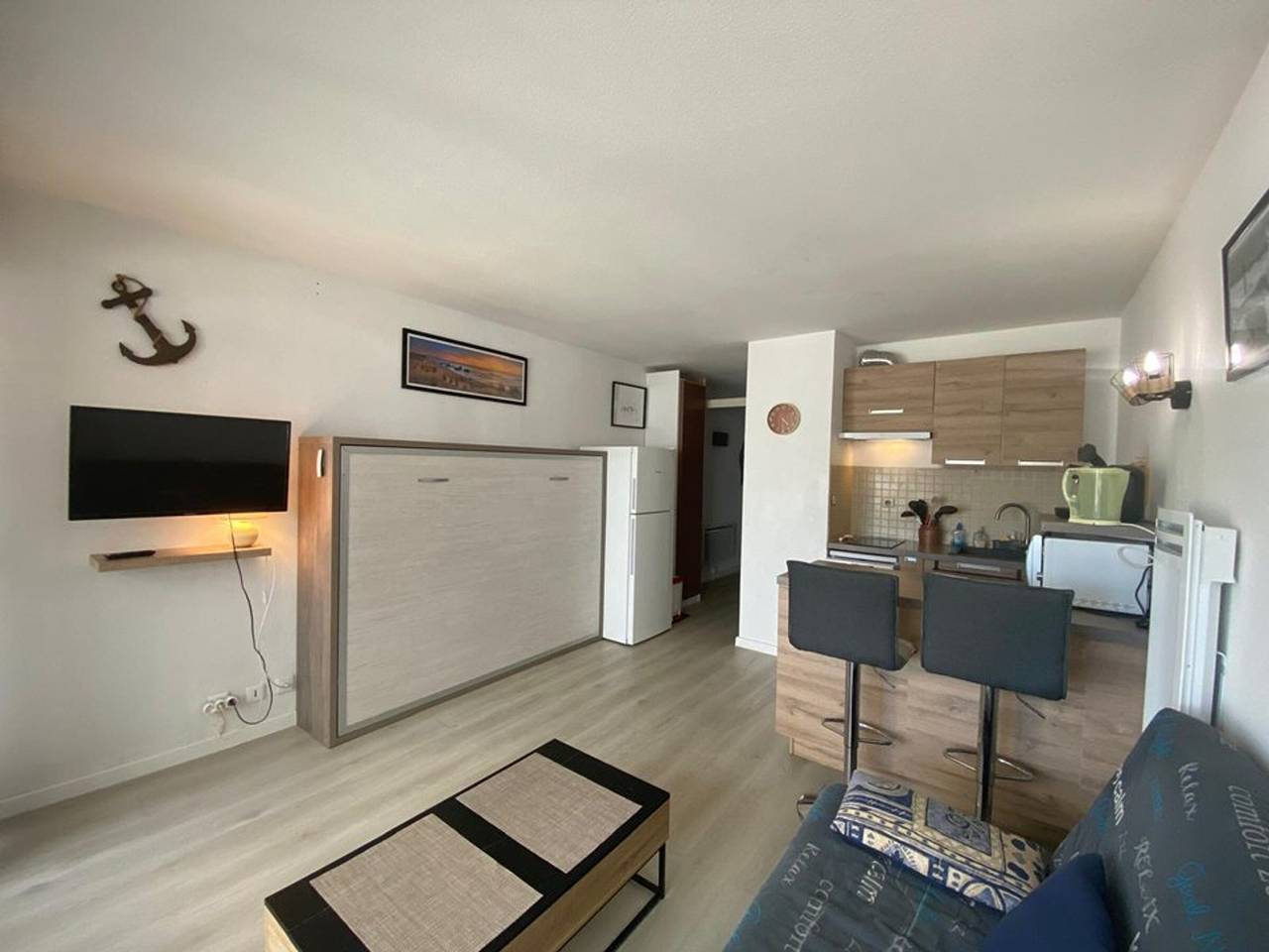 Ganze Wohnung, Appartement T2 sur le Port de Capbreton avec Véranda et Parking - Idéal pour 4 Personnes in Capbreton, Côte d’Argent