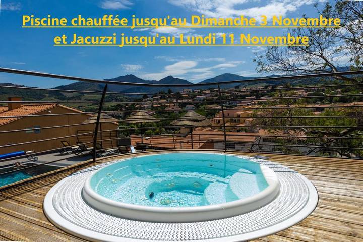Hôtel pour 4 personnes, avec Balcon et Jacuzzi ainsi que Terrasse et Jardin
