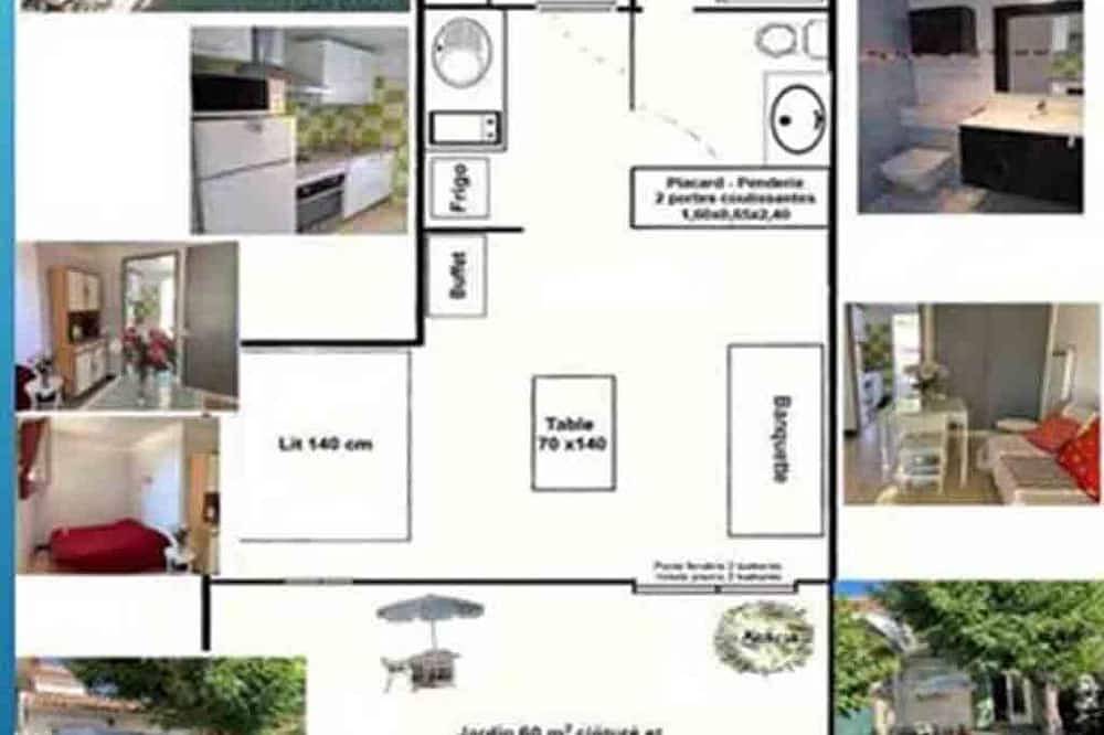 Pleasant Maisonnette (F1) classified 3* - Distance from sea and beach 100 m in Hyeres, Parc national Port-Cros